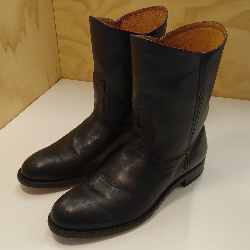 Frye Jet Roper Black Boots - Size 9D Men, 10.5D Women.